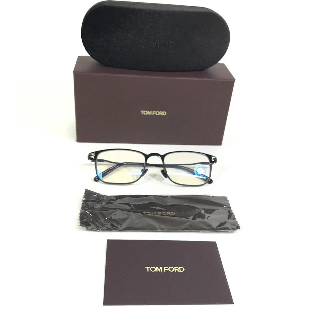 Tom Ford Eyeglasses Frames TF5929-D-B 005 Matte Black Gold Rectangle 51-19-140